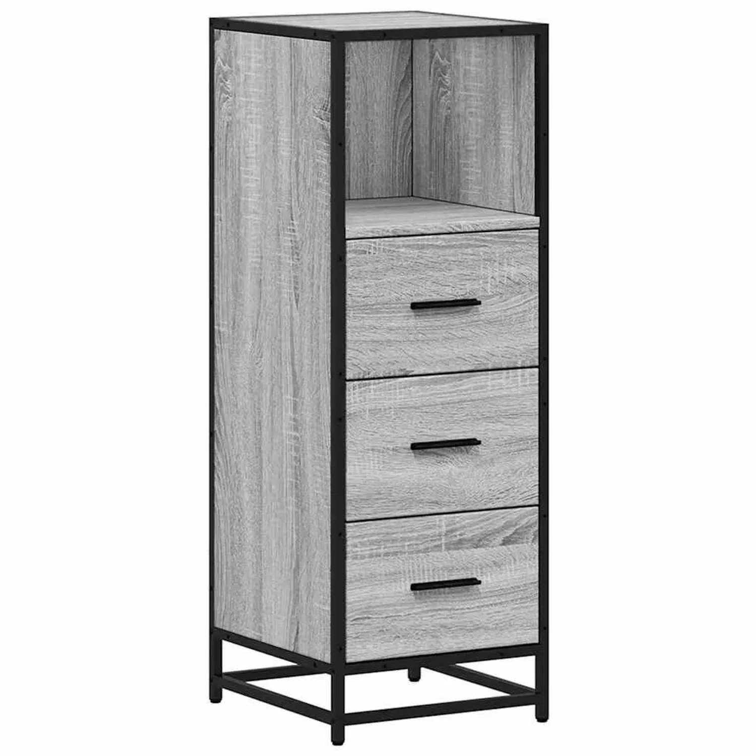vidaXL Badschrank Grau Sonoma 35x37,5x100 cm Holzwerkstoff 849252 günstig online kaufen