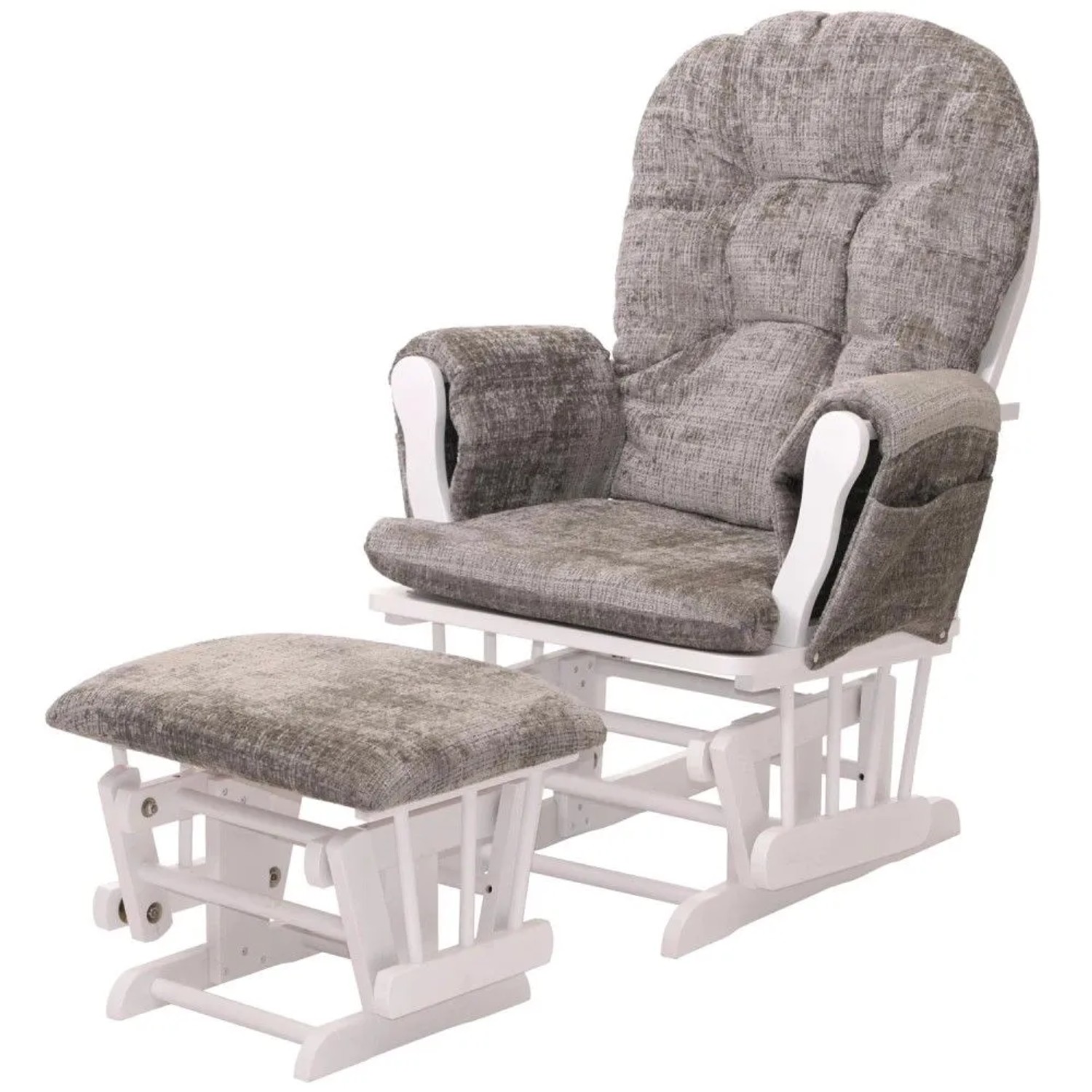MCW Relaxsessel C76 Hellgrau Gestell Weiß