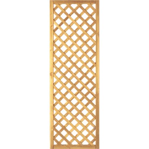 T & J Diagonal Rankzaun 6x6, 60x180 cm aus Holz, druckimprägniert grün.