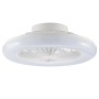Weiße LED-Deckenleuchte Montero mit Ventilator, Ø 42cm. Moderne Deckenlampe mit Licht und Kühlung.