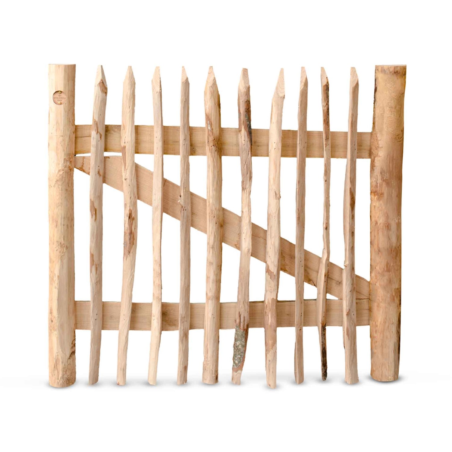Stiltreu Genageltes Staketenzaun-Tor Edelkastanie Breite 100 cm Höhe 90 cm günstig online kaufen