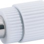 Schwaiger IEC Stecker quickFix für Antennenanschluss, weißes Gehäuse, einfache Montage.