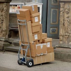 ECD Germany Sackkarrenrad Blockprofil PU Vollgummi 4,10-3,50-4 260x85mm 130kg