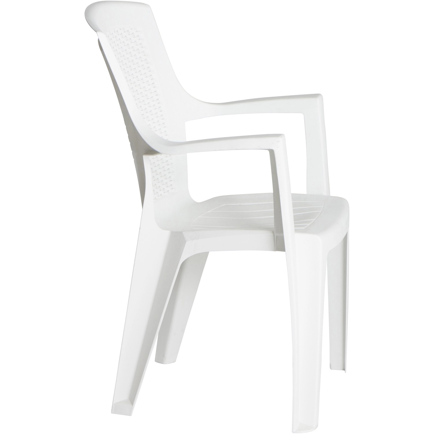 Progarden Stapelsessel Eden Weiß 62 cm x 60 cm x 89 cm kaufen bei OBI | Sessel