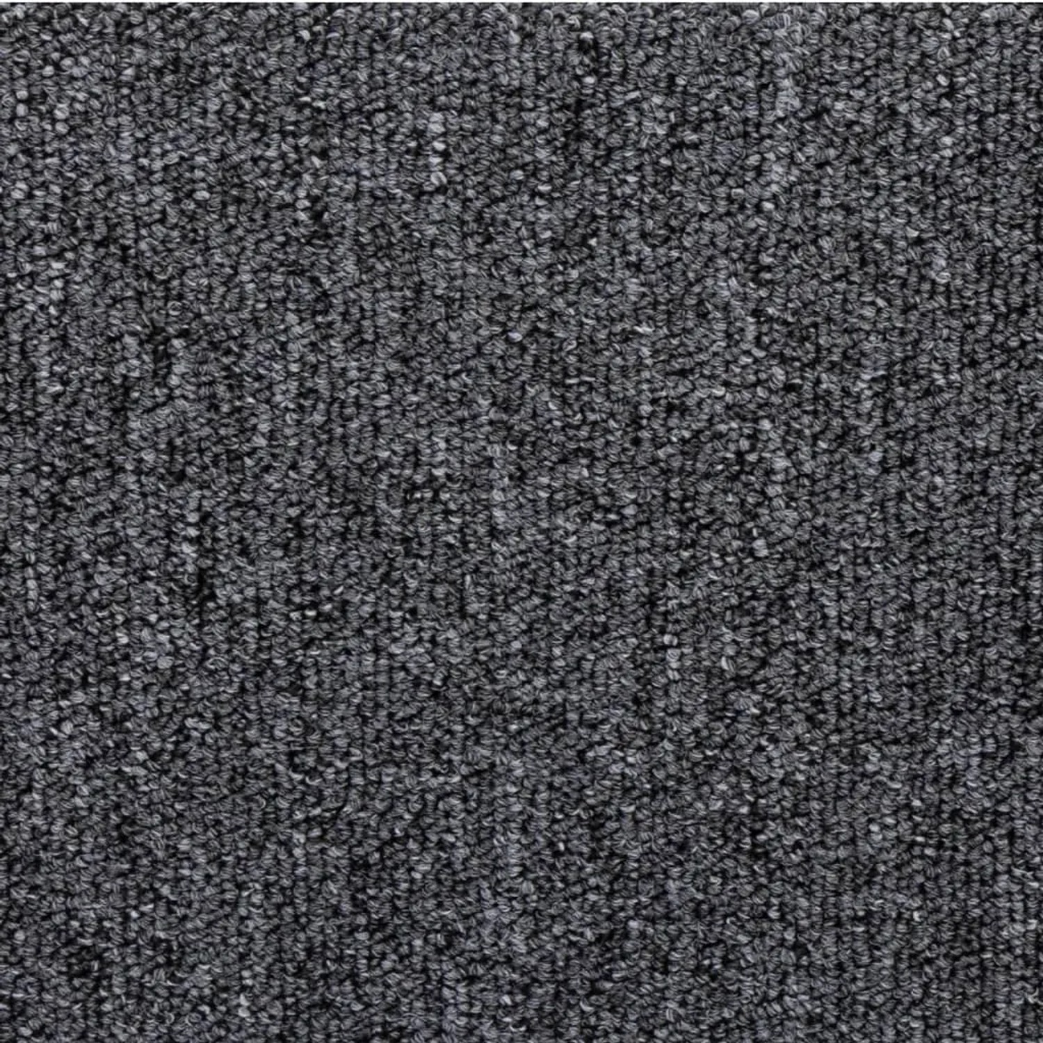 Grau-schwarze VidaXL Stufenmatten, 15er Set, 65x21x4 cm. Teppichstruktur Nahaufnahme.