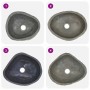 DELUKE Naturstein Waschbecken Oval Flussstein Aufsatzwaschbecken Waschschale Waschtisch Handwaschbecken Oval 29-38cm_5