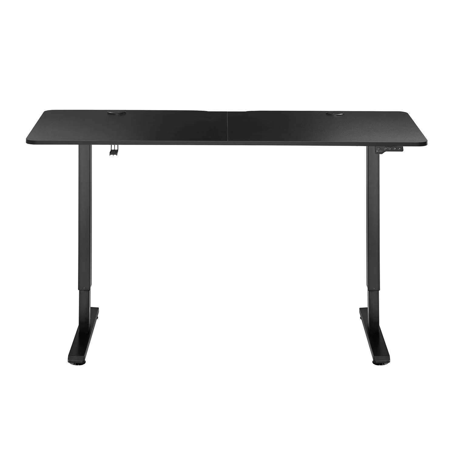 Schwarzer, höhenverstellbarer Juskys Schreibtisch Office Stand 120x60 cm.