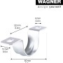 Wagner Befestigungs-Set für 50 mm Achsen, 2 Stück, verzinkter Stahl.
