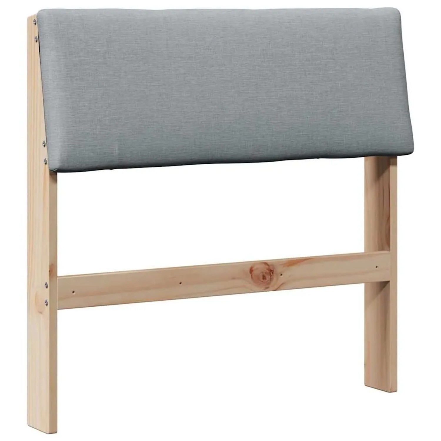 vidaXL Gepolstertes Kopfteil Hellgrau 75 cm Massives Kiefernholz 879149
