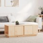 VidaXL Couchtisch aus Kiefernholz, 110x50x40 cm, mit Fächern und Türen.