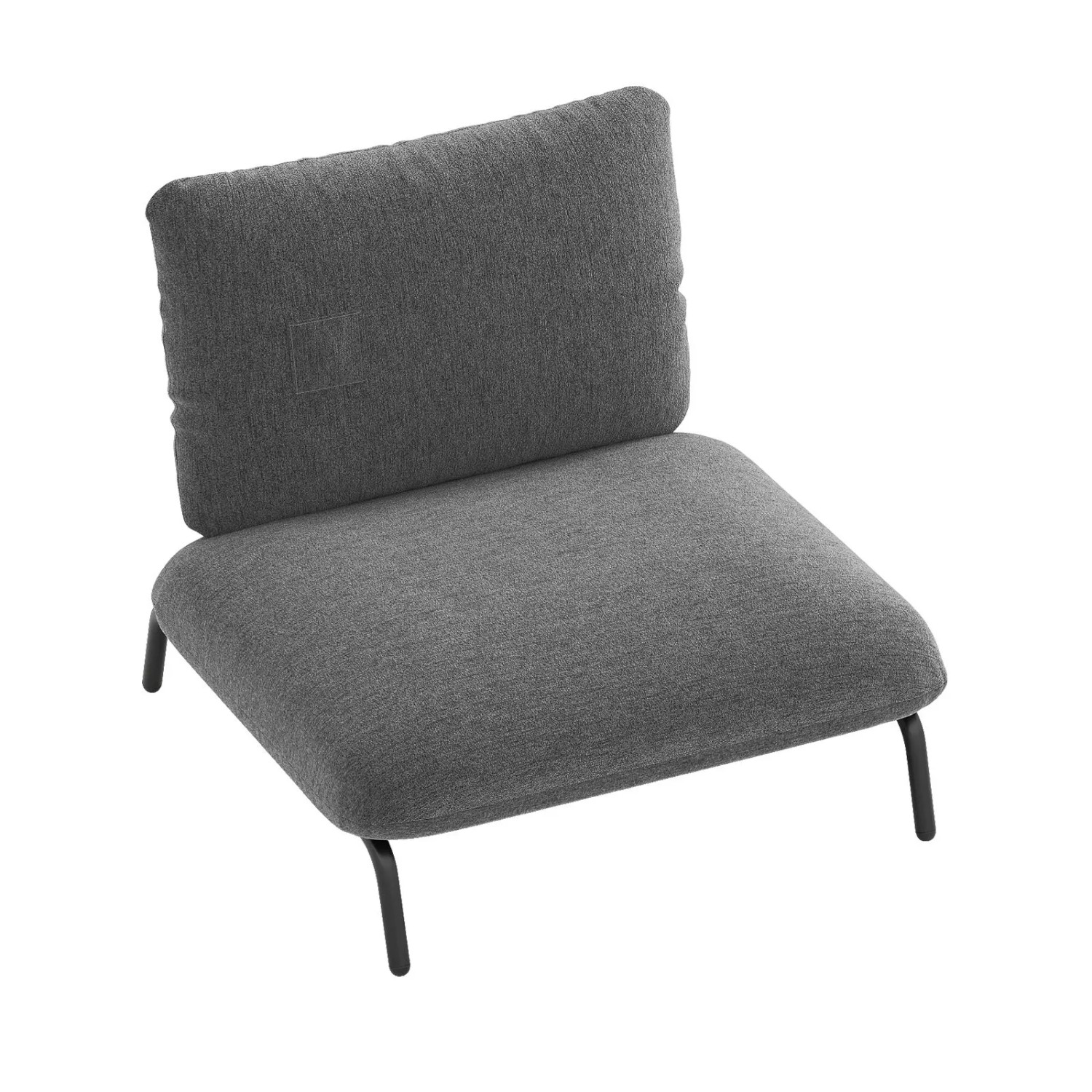 Costway Loungesessel Polsterstuhl mit Extra Breitem & Tiefem Sitz Grau