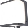 Moderne, eckige Lutec Solar-LED-Wandleuchte Doblo in Anthrazit mit Bewegungsmelder.