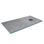 Aurlane, befliesbares Showerboard 90x160 mit rundem Ablauf für bodengleiche Dusche.