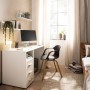 Schildmeyer Regal-Set Torge, 2 weiße Wandregale im modernen Homeoffice Ambiente.
