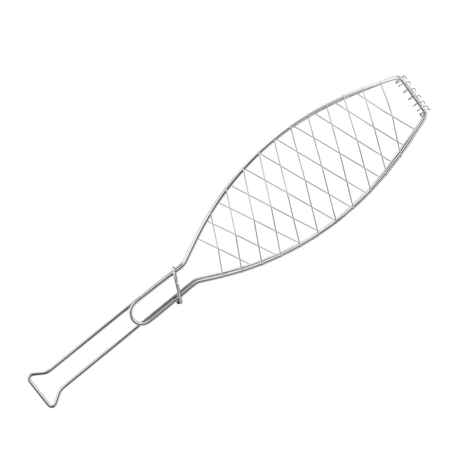 Relaxdays Fischbräter 3er Set Edelstahl Silber Verschließbar 54 cm x 12,5 cm x 1,5 cm