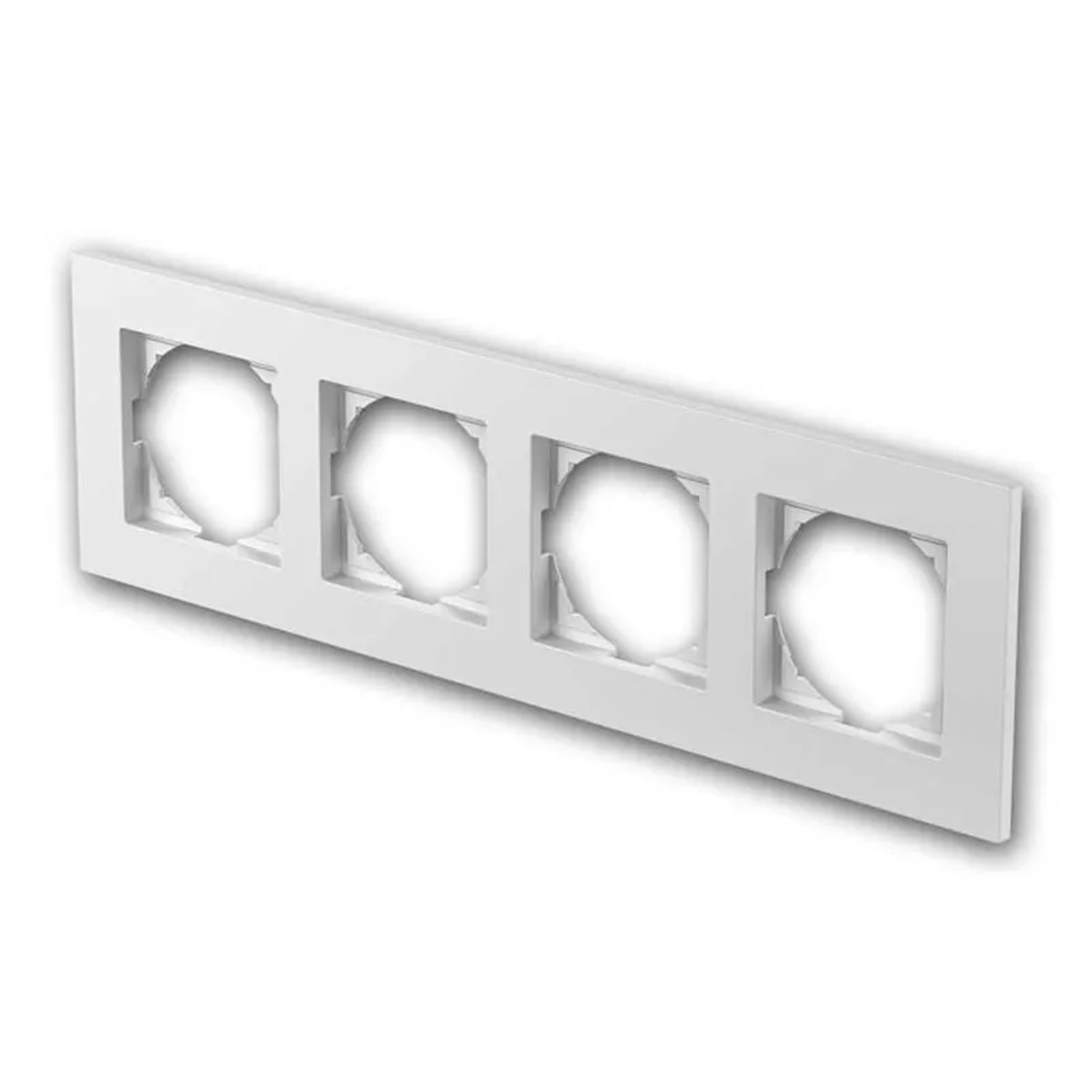 TEM LOGIQ Rahmen FLAT 4-Fach Weiß Horizontalvertikal