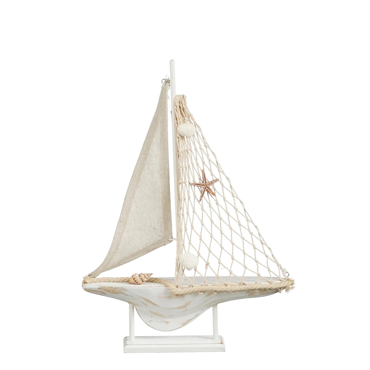 Mica Decorations Segelboot Off White Höhe 34,5 cm