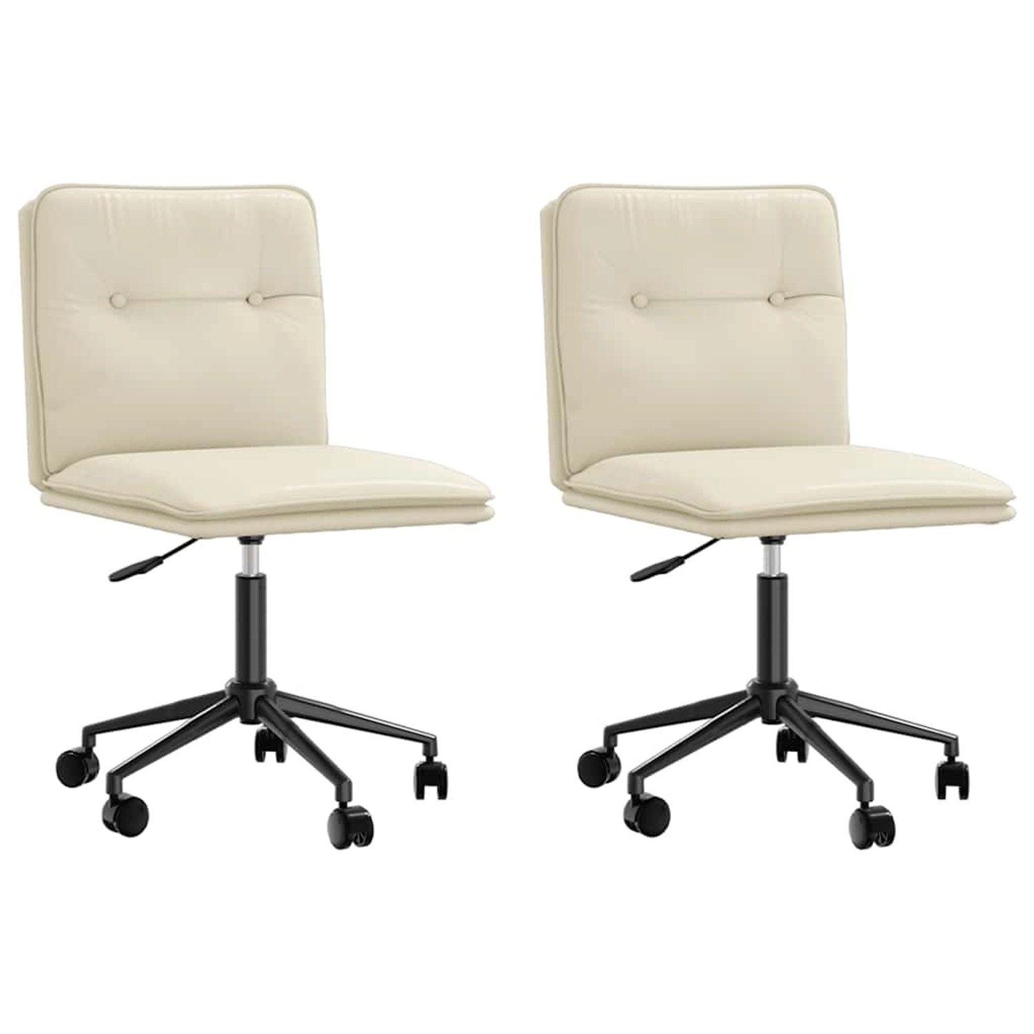 vidaXL Esszimmerstühle 2 Stk Creme Kunstleder 3315420 günstig online kaufen