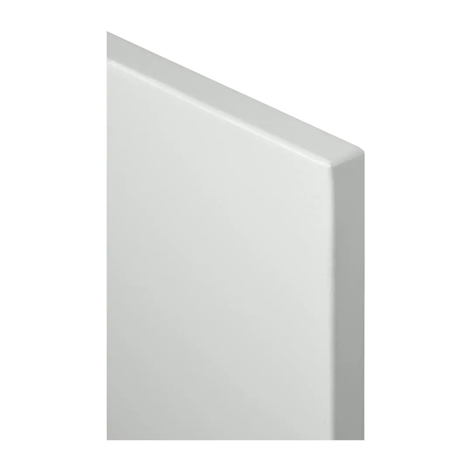 Detailaufnahme: Weißes Heizpaneel Infrae Design M 600W, elektrische Heizung.