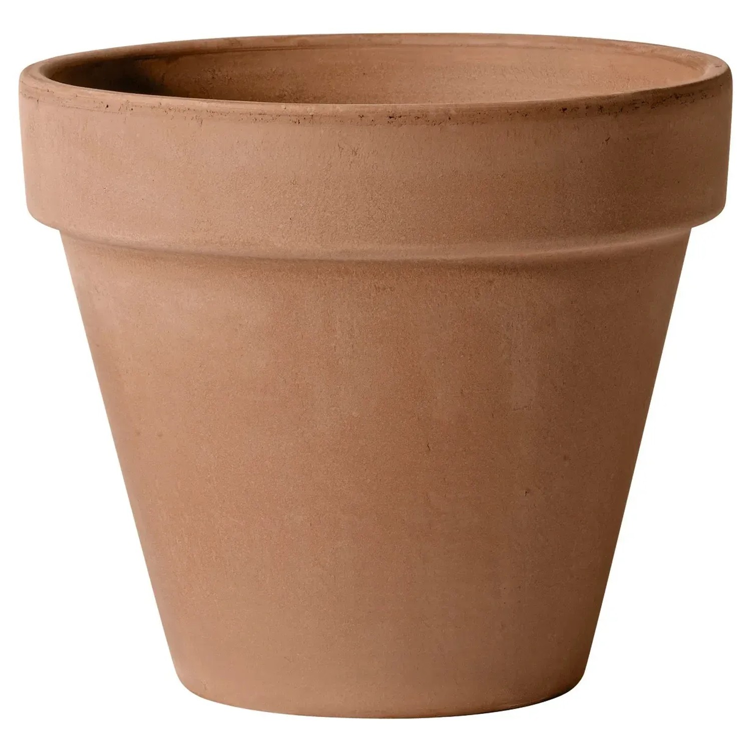 Deroma Pflanztopf Standard, 27 cm, Mocca, aus Terrakotta für den Garten.