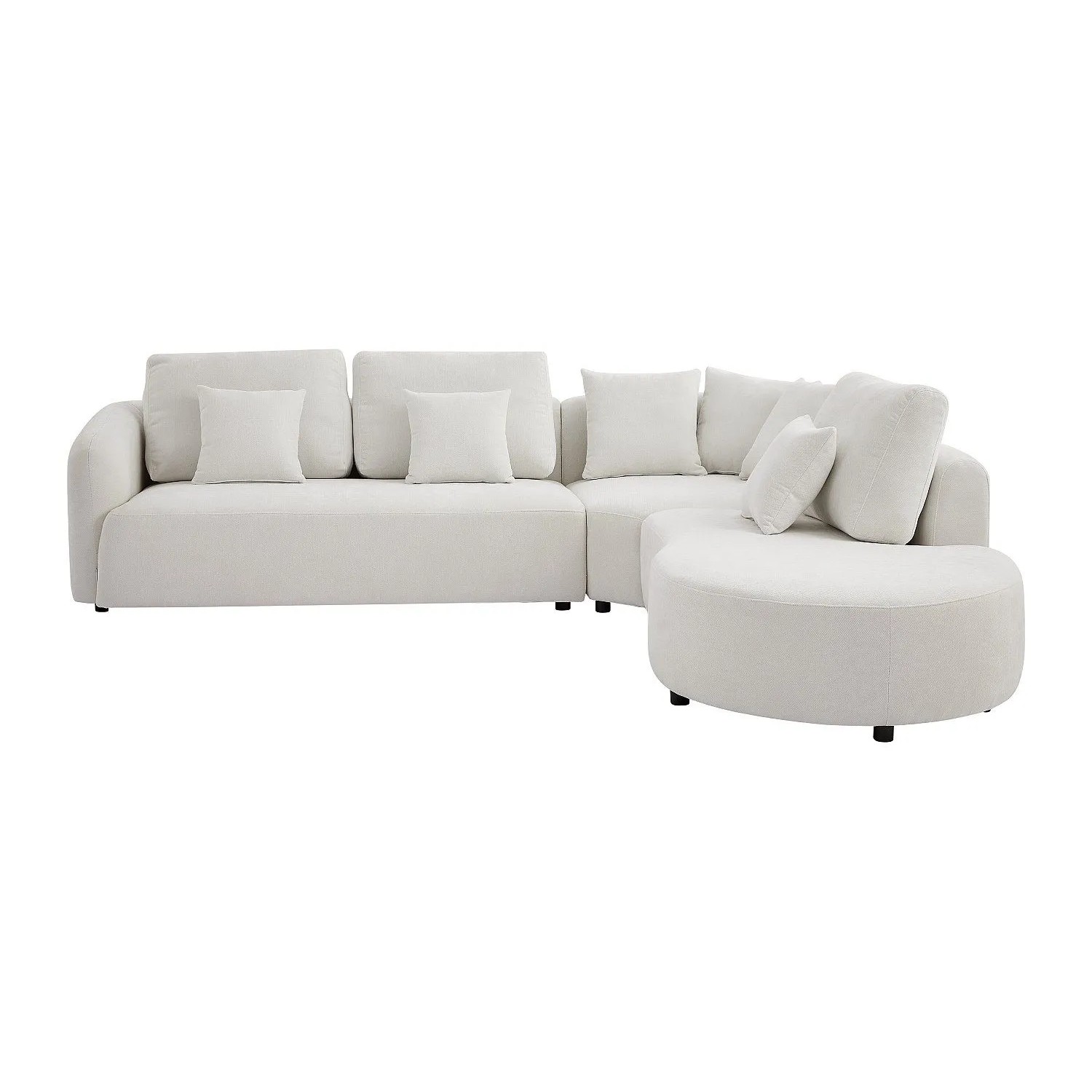 Vente-unique Sofa Ohne Schlafmöglichkeit Lomesi Gebrochenes Weiß 302 cm