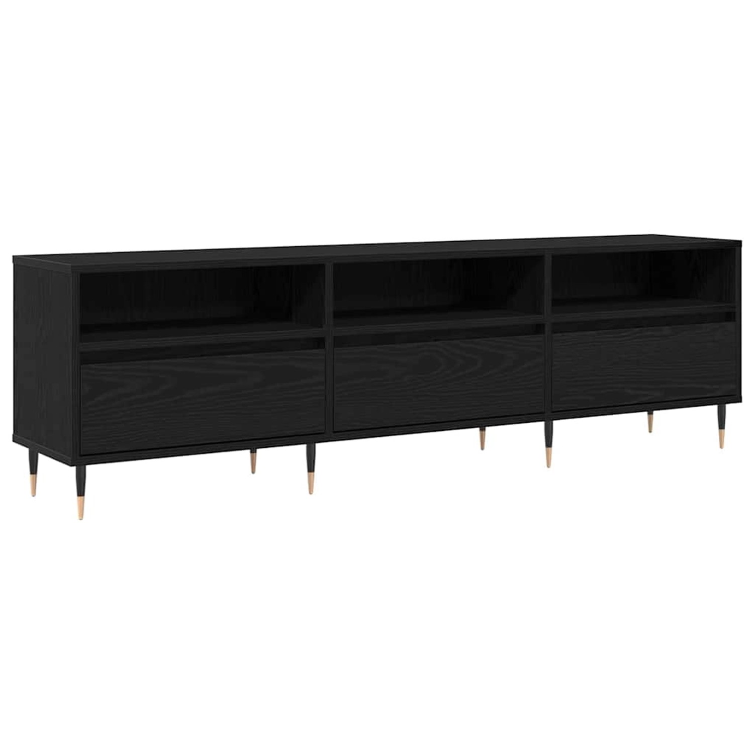 vidaXL TV-Schrank Schwarz Eichen-Optik 150 x 30 x 44,5 cm 869075 günstig online kaufen