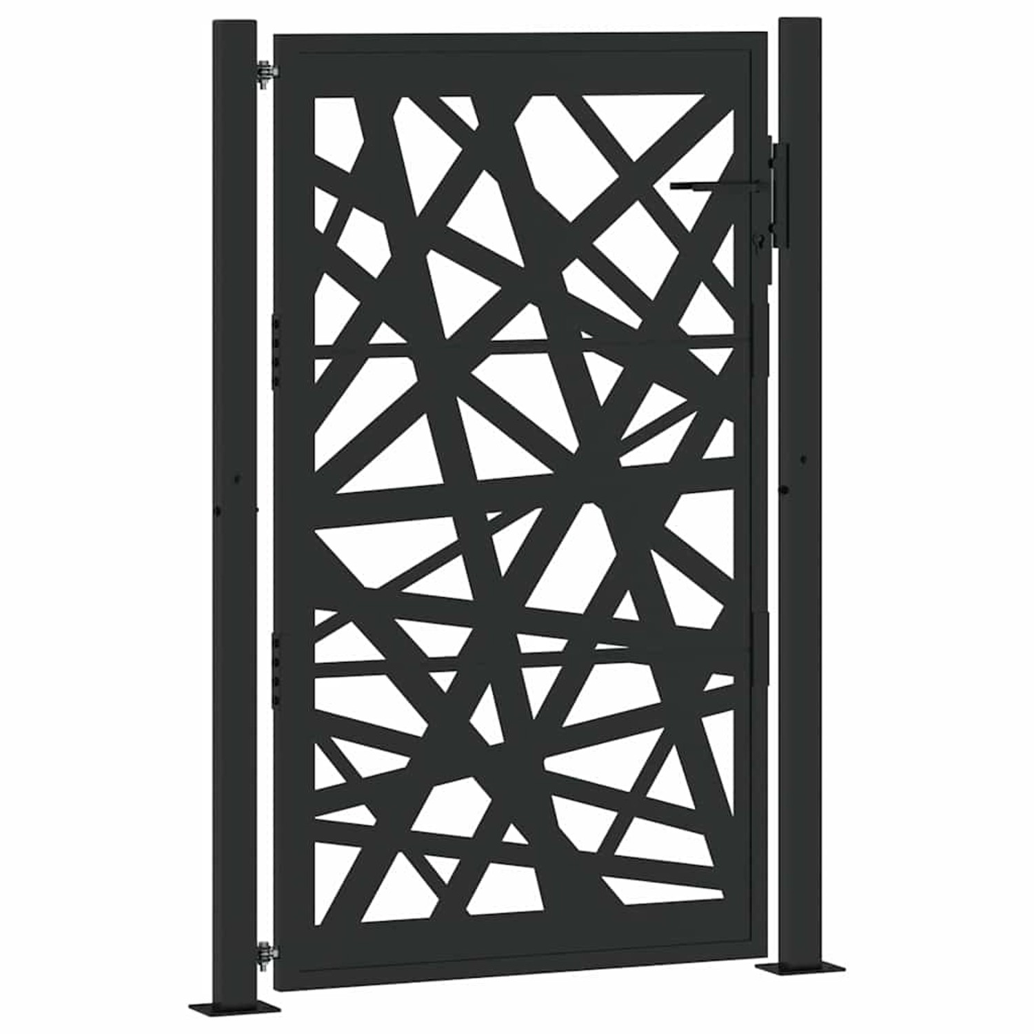 vidaXL Gartentor Schwarz 105x155 cm Stahl Leichtes Design 4100951 günstig online kaufen