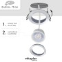 Oktaplex LED Einbauspot 3er Set Lyon, Aluminium, dimmbar, warmweiß (2700K), 4,9W. Deckenstrahler Details.