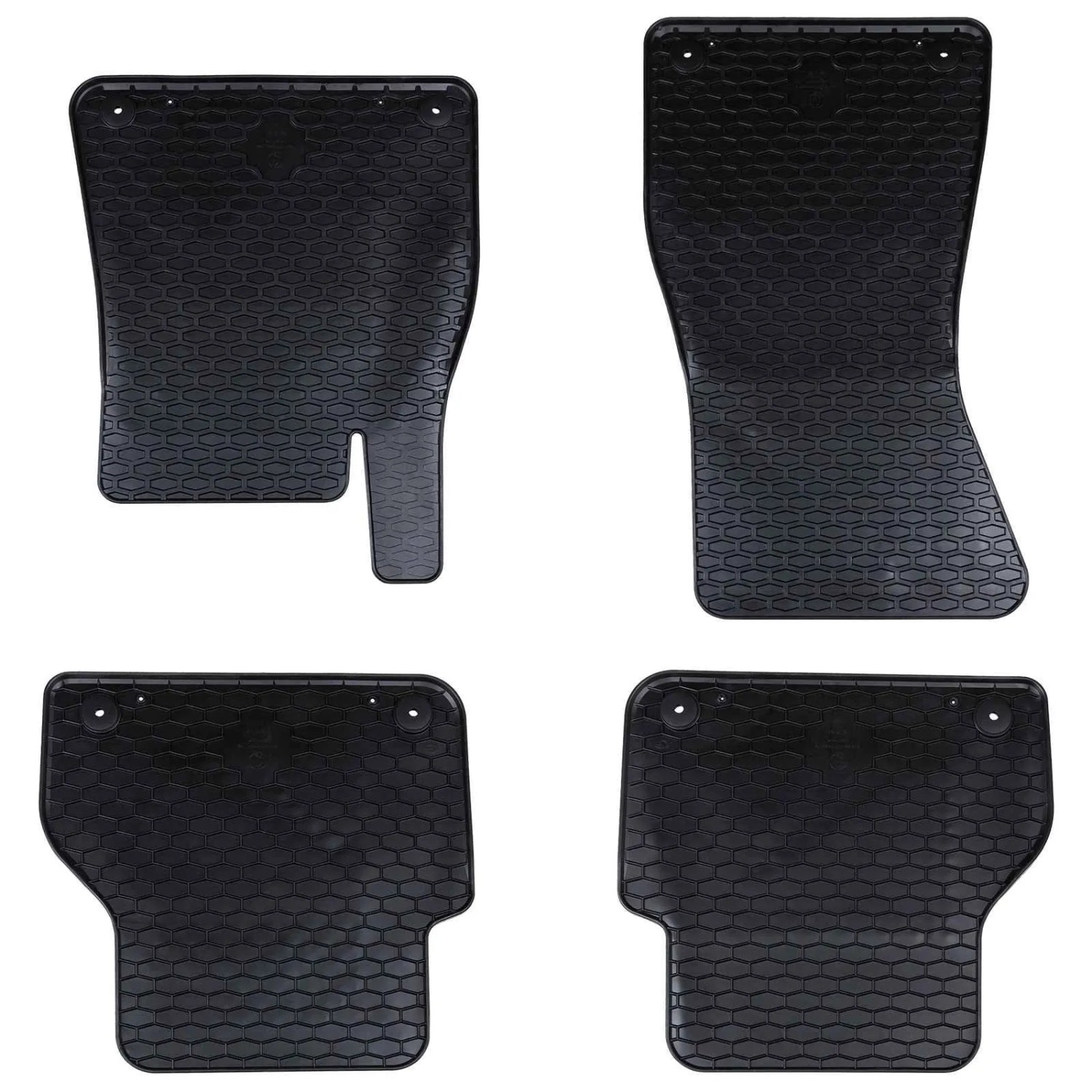 vidaXL Autofußmatte 4-Tlg Schwarz Gummi 42029103