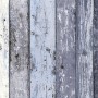 Vliestapete Surfing & Sailing mit blauem Holz-Dielen Muster im Used-Look.