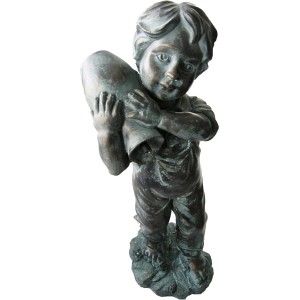 Ubbink Wasserspeier Yannick, 48 cm, Junge mit Krug, Teichdeko für Garten und Teich.