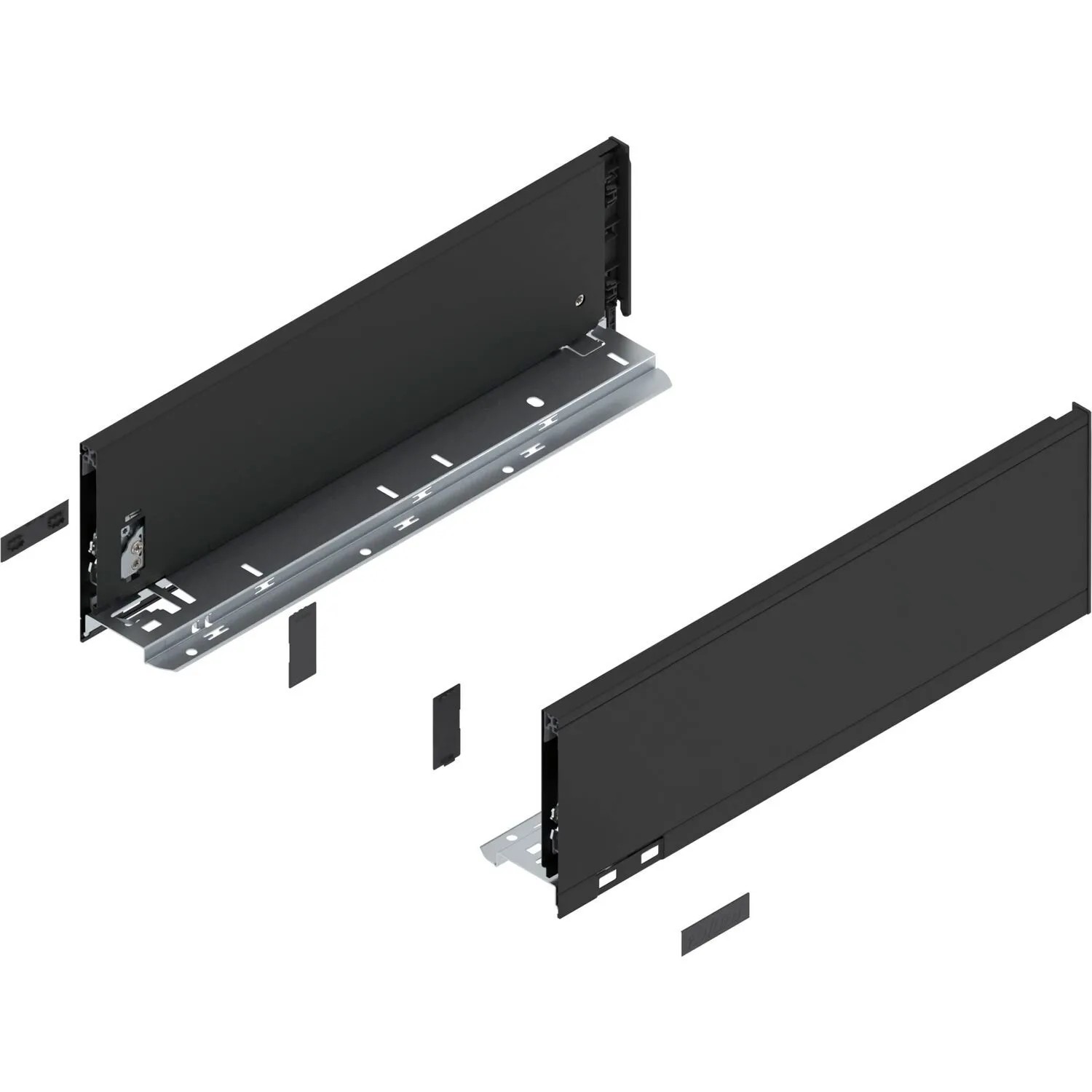 Blum Zarge Legrabox Pure Höhe K Nennlänge 400 mm Carbonschwarz Matt