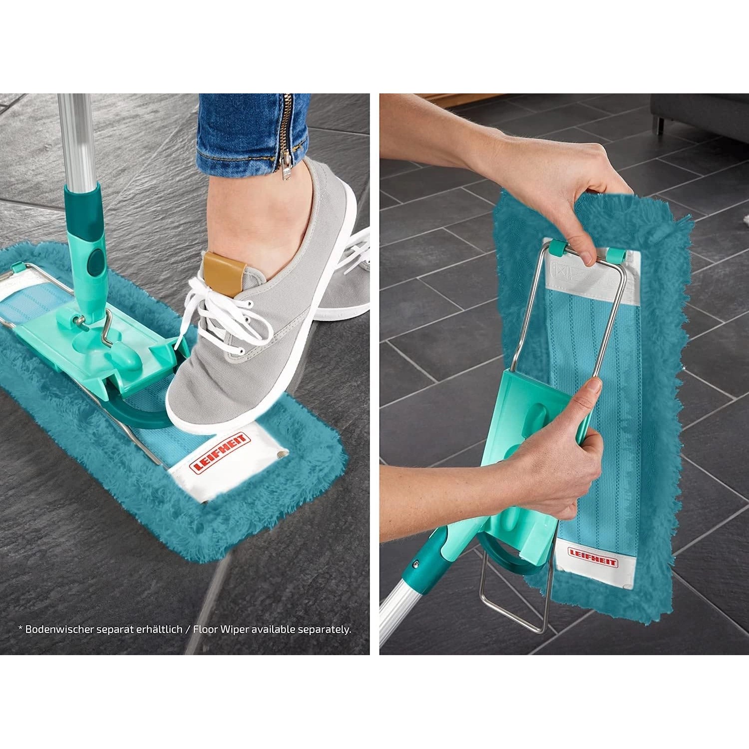 Leifheit Wischbezug Profi XL 2er Set, Bezug zum Staubwischen für Reinigungsgeräte.