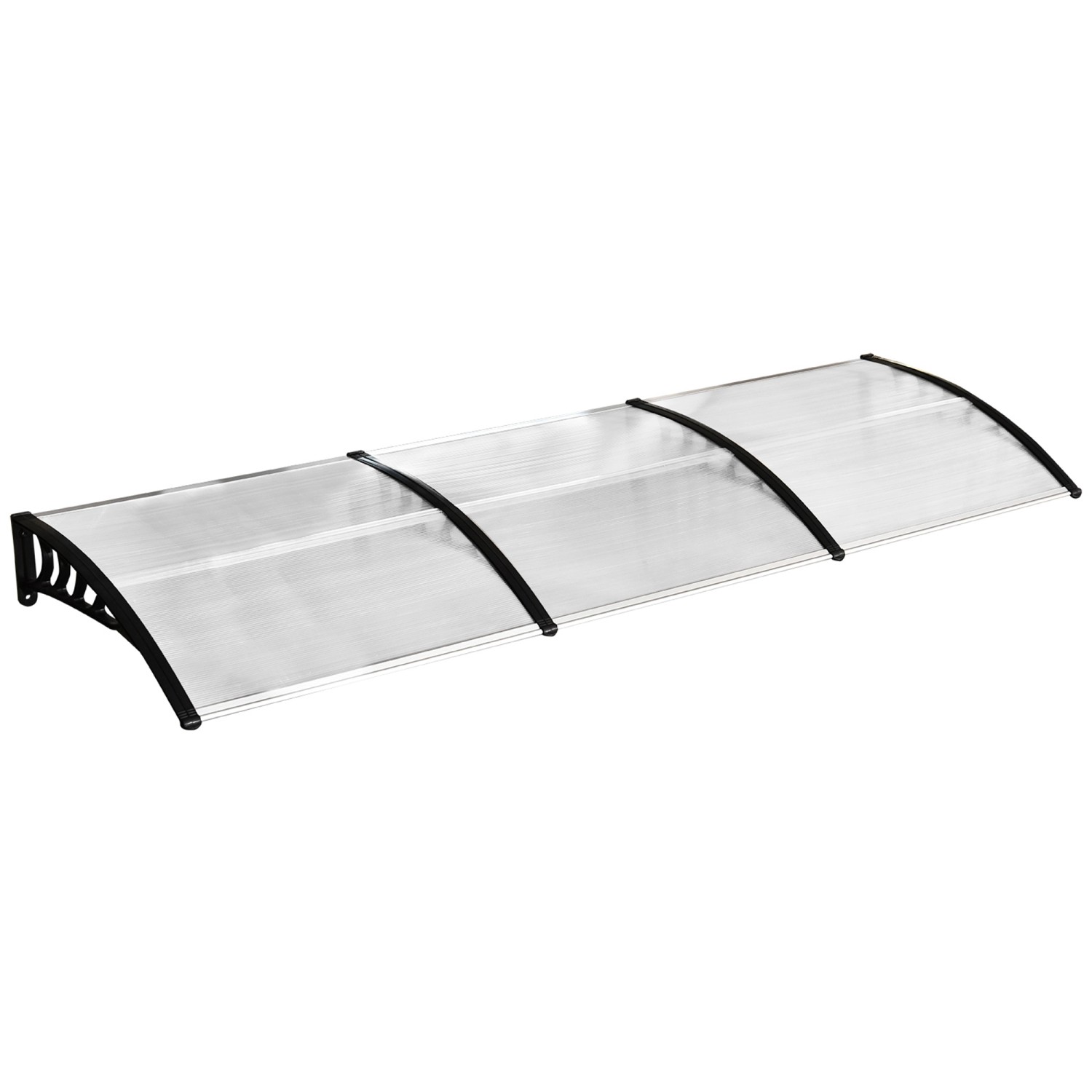 Outsunny Vordach Überdachung 90 x 295 cm mit UV-Schutz aus Polycarbona Weiß günstig online kaufen
