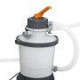 Bestway Flowclear Sandfilteranlage, 3.028 l/h, zur Poolreinigung mit Schlauch und orangefarbenem Hebel.