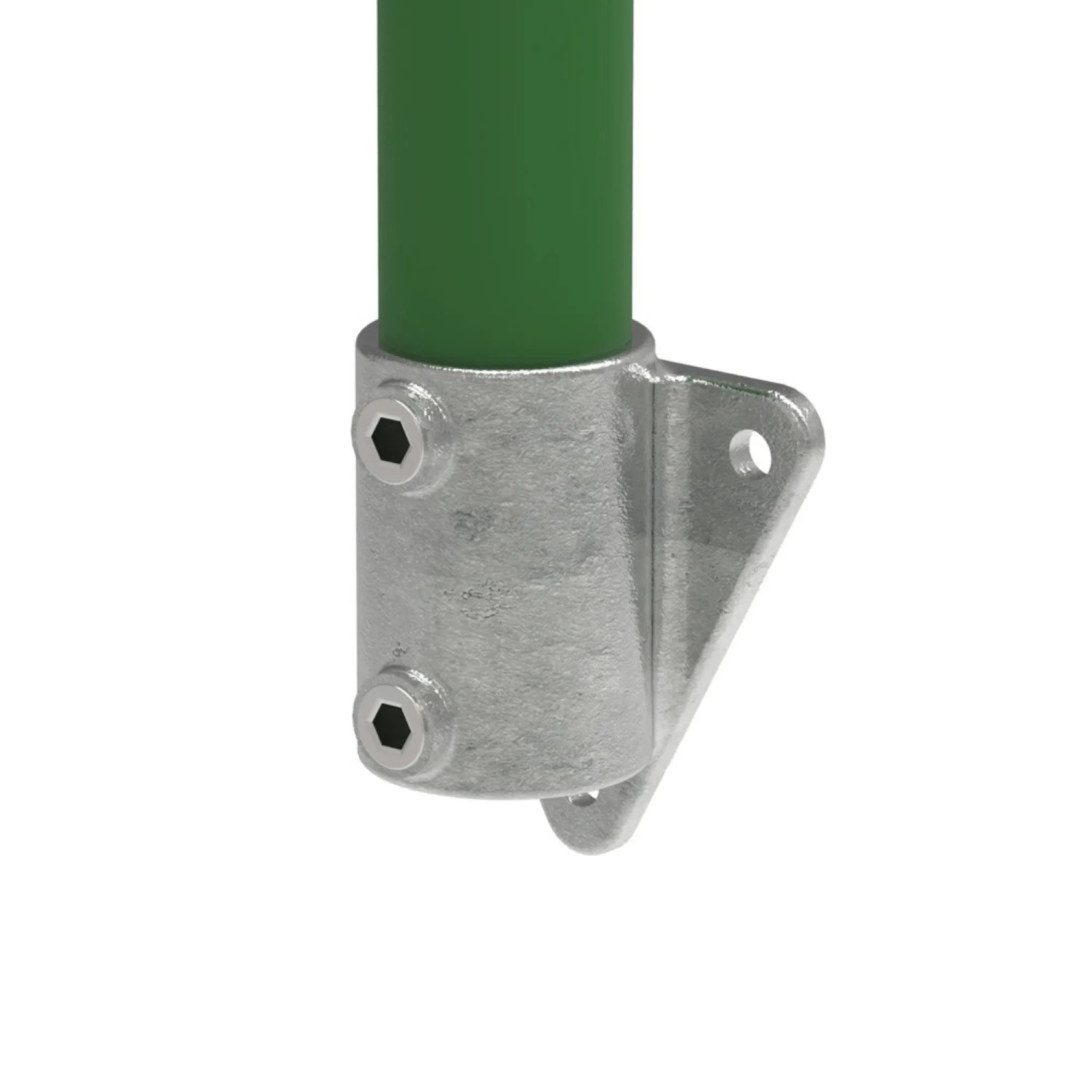 FeNau Rohrverbinder Wandhalter Dreieckflansch Ø 48,3 mm 1 1/2 Zoll Temperguss Verzinkt 146D48