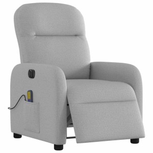 vidaXL Massagesessel Elektrisch Wolkengrau Stoff 3302971