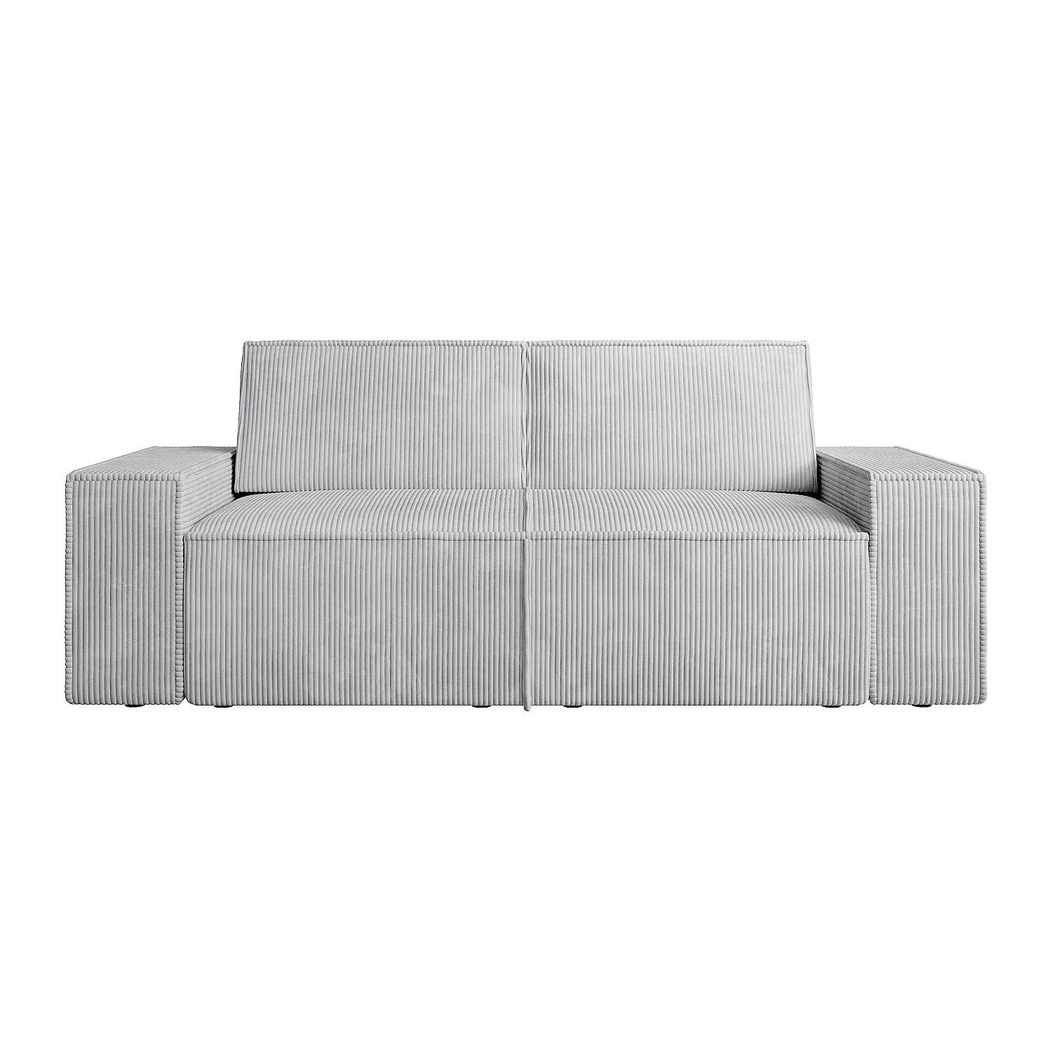 Vente-unique Sofa Ohne Schlafmöglichkeit Amelia Hellgrau 210 cm