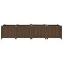 Braunes furnicato Hochbeet aus Polypropylen, 160x40x38 cm, ideal für Garten, Balkon und Terrasse.