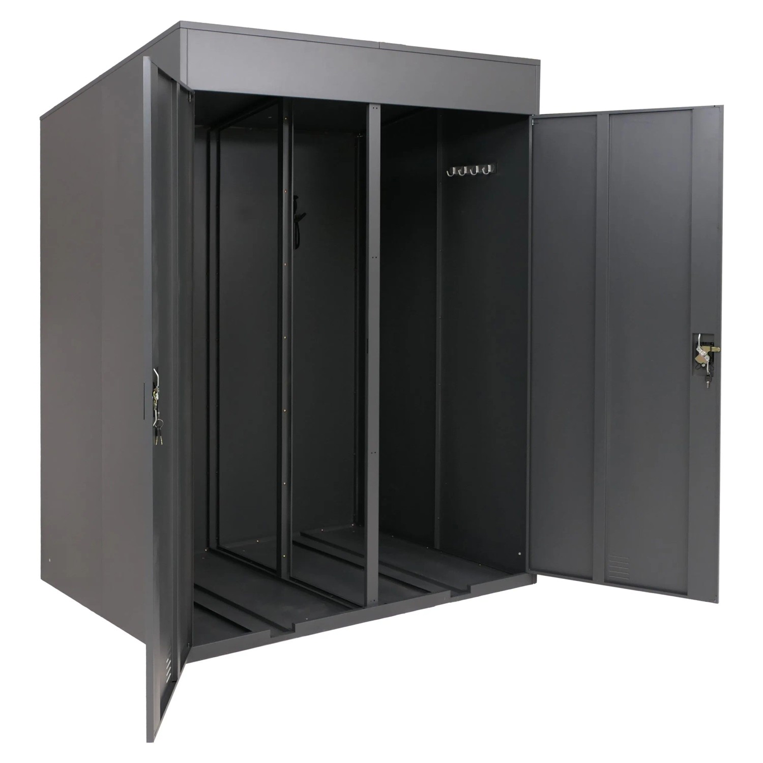 MCW 2er-Fahrradgarage H66b Abschließbar Metall 213x158x125cm Anthrazit