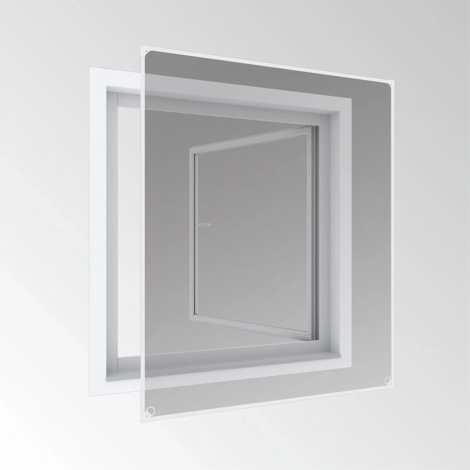 Windhager Magnetfenster, weiß, 100x120cm, Insektenschutz für Fenster mit Magnetbefestigung.