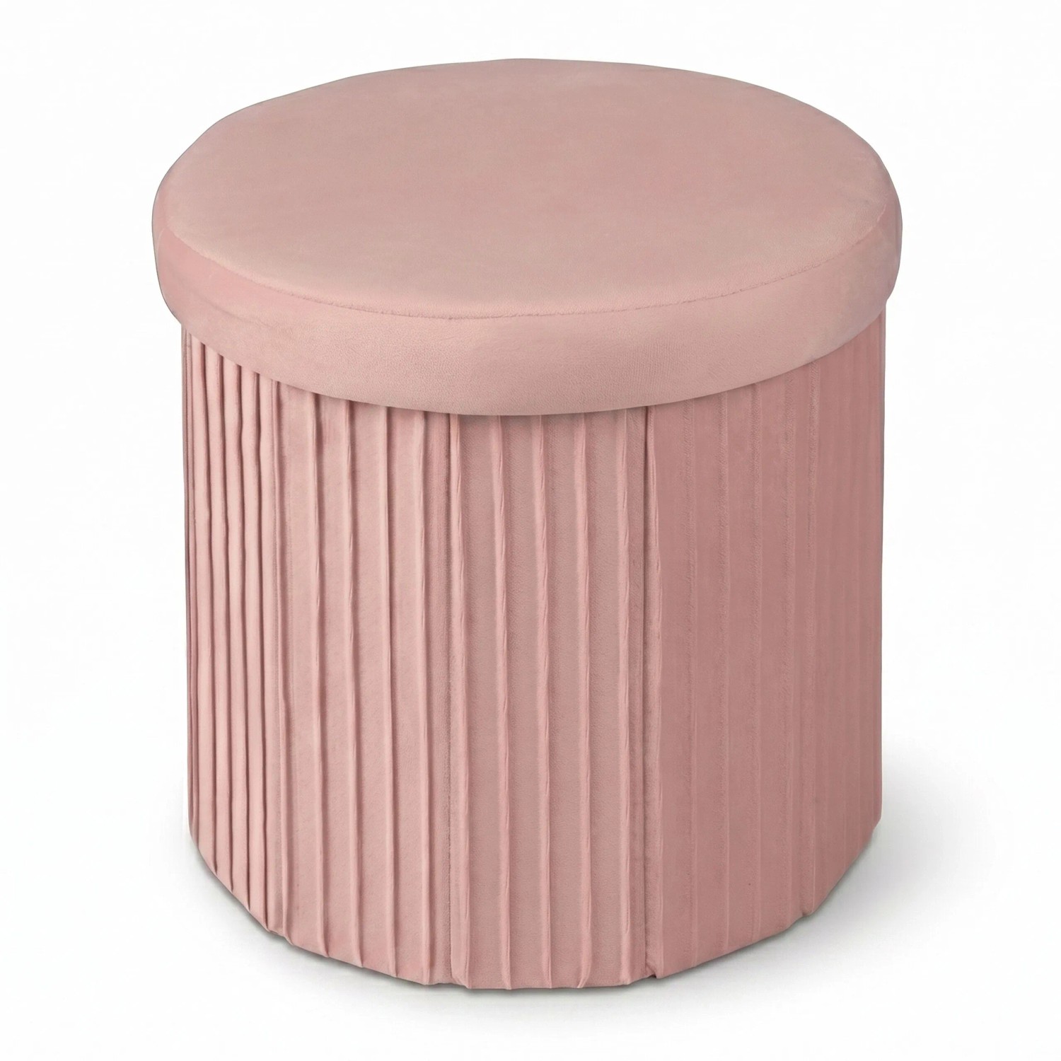 Relaxdays Aufbewahrungshocker Samt Rosa mit Stauraum Faltbar 38 cm x 38 cm 1,4 kg