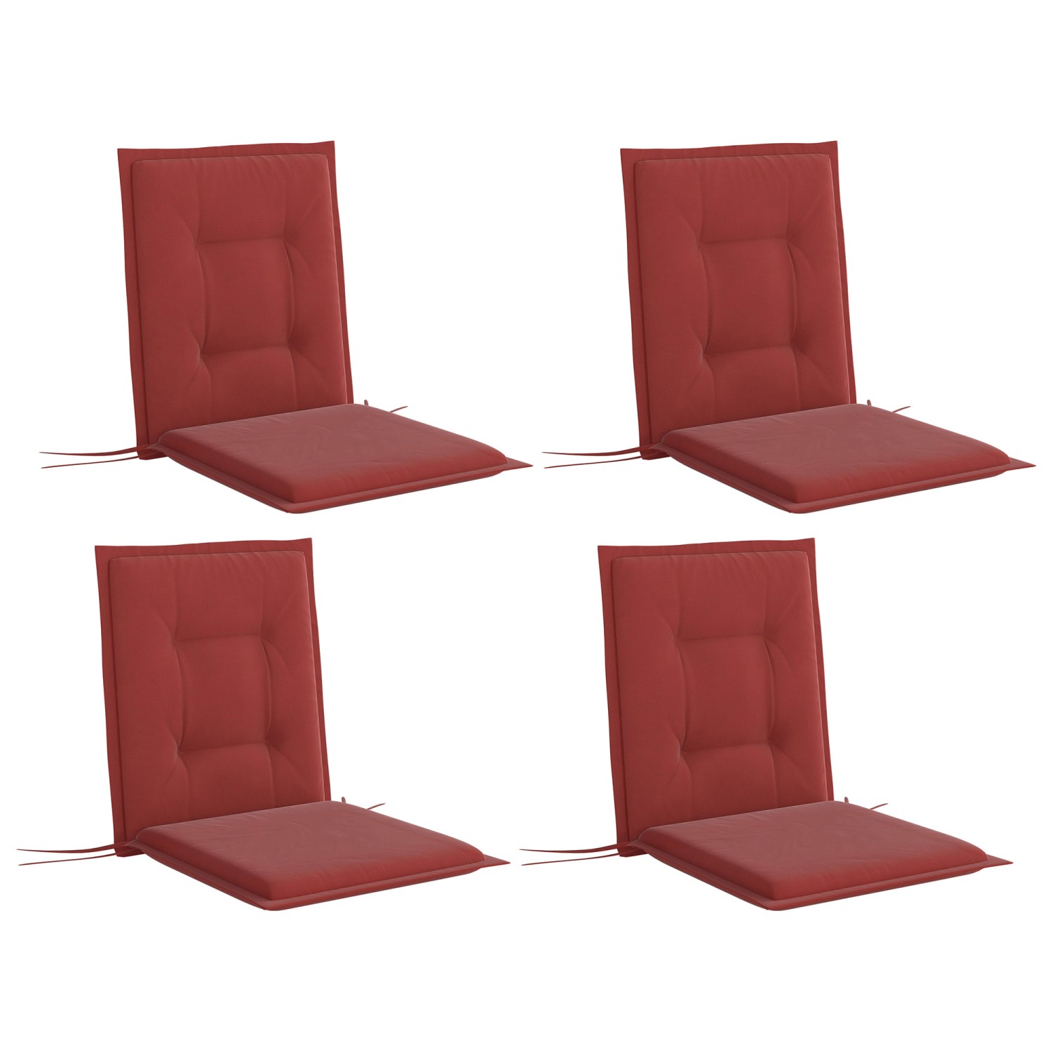 Outsunny Sitzkissen-Set für Draußen Polyester Weinrot 108L x 50B x 5H cm günstig online kaufen
