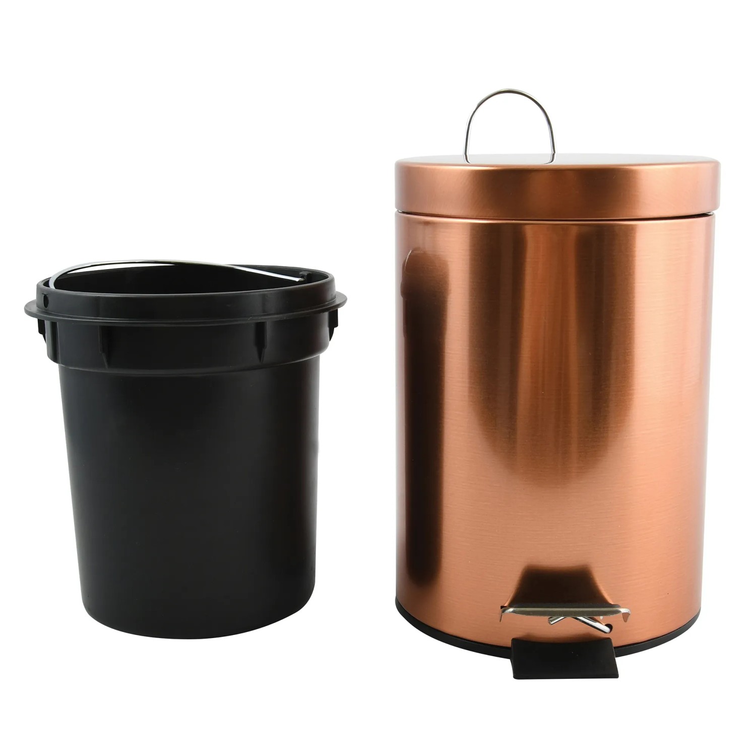 RIDDER Kosmetikeimer Kupfer – 3 Liter Abfalleimer Mit Deckel Für Bad & WC