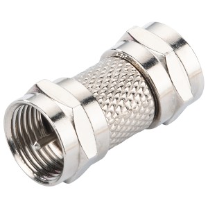Schwaiger F-Steckerverbinder in Silber für Antennenkabel.