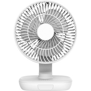 Akku-Tischventilator Ø 20 cm Weiß