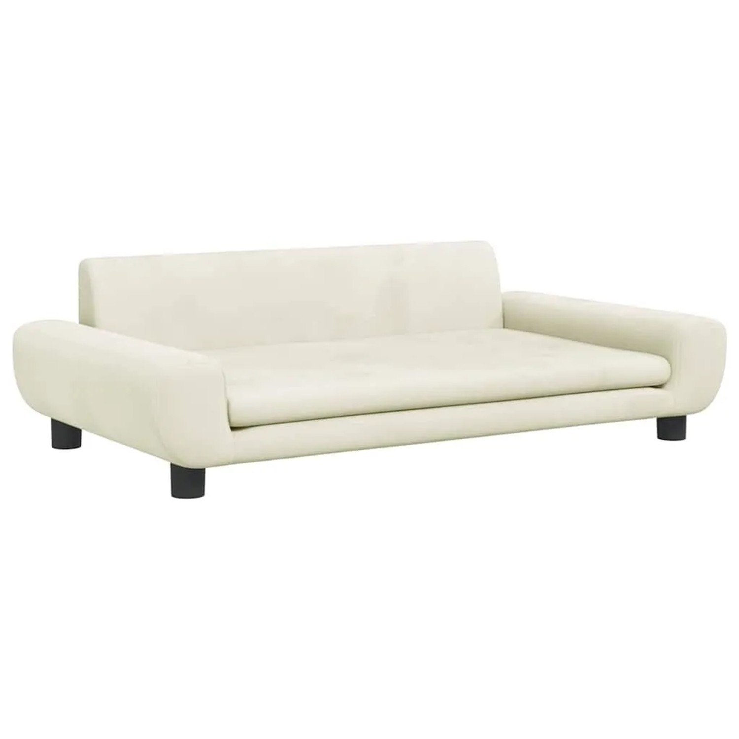 vidaXL Hundebett Creme 100x54x33 cm Samt 171987