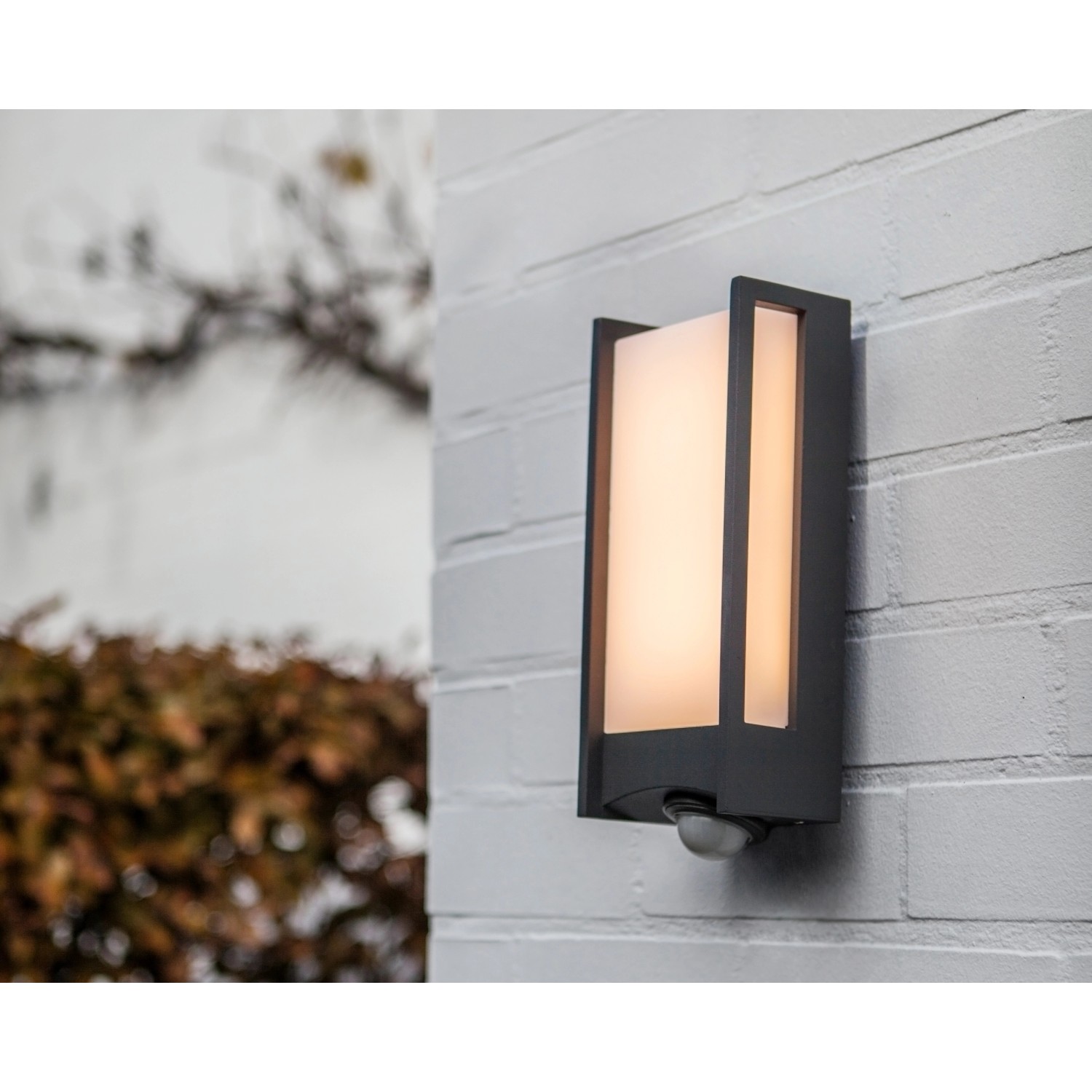 Lutec LED-Außenwandleuchte mit Bewegungsmelder Qubo kaufen bei OBI