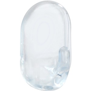 Transparenter Wenko Ovalhaken, selbstklebend, für Bad und Küche.