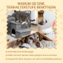 PawHut Hundetreppe mit 3 Stufen, Höhle und Stauraum. Ideal für kleine Hunde und Katzen.